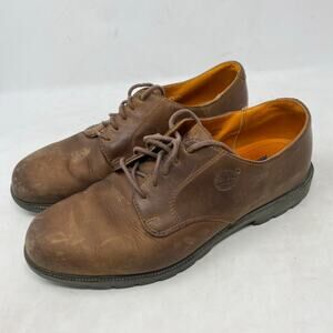 Timberland Mens Oxford Shoes Brown Lace Up Low Top Almond Size 8.5W